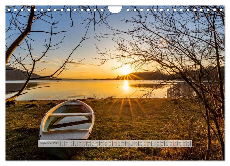 Produktbild: Rund um den Wallersee (Wandkalender 2026 DIN A4 quer), CALVENDO Monatskalender