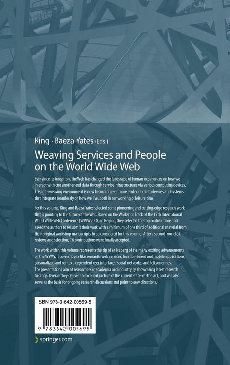 Produktbild: Weaving Services and People on the World Wide Web