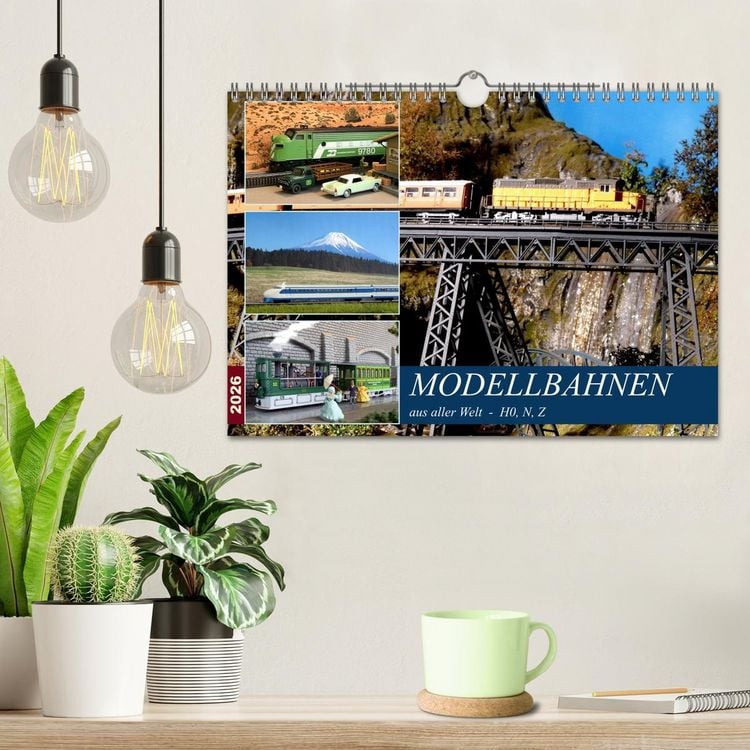 Produktbild: Modellbahnen aus aller Welt - H0, N, Z (Wandkalender 2026 DIN A4 quer), CALVENDO Monatskalender