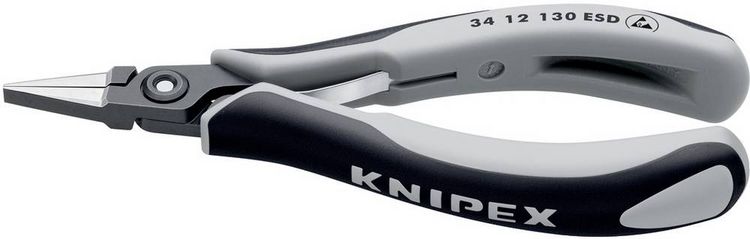 Produktbild: Knipex 34 12 130 ESD ESD Flachzange Gerade Chrom-Vanadium Kugellagerstahl 135 mm
