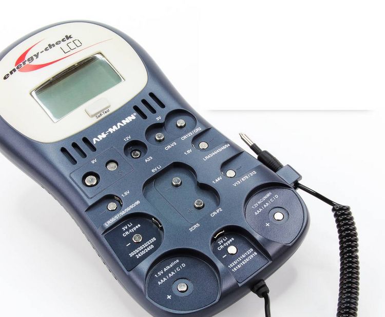Produktbild: Ansmann Batterietester Energy-Check LCD Messbereich (Batterietester) 1,2 V, 1,5 V, 3 V, 9 V, 12 V Akku, Batterie 4000392
