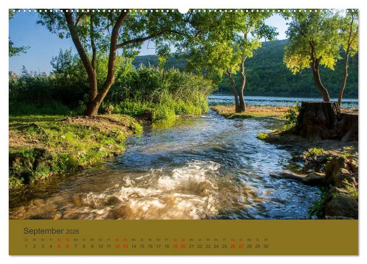 Produktbild: Nationalpark Krka - Wasser-Wunderwelt in Dalmatien (Wandkalender 2026 DIN A2 quer), CALVENDO Monatskalender