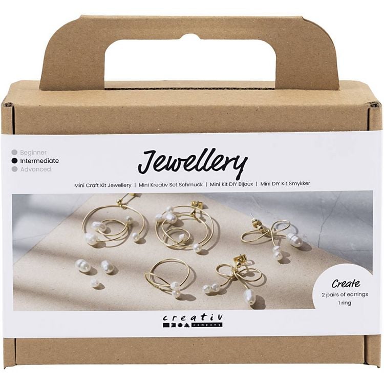 Produktbild: Creativ Company Mini Kreativ Set Schmuck, Drahtohrringe, Vergoldet