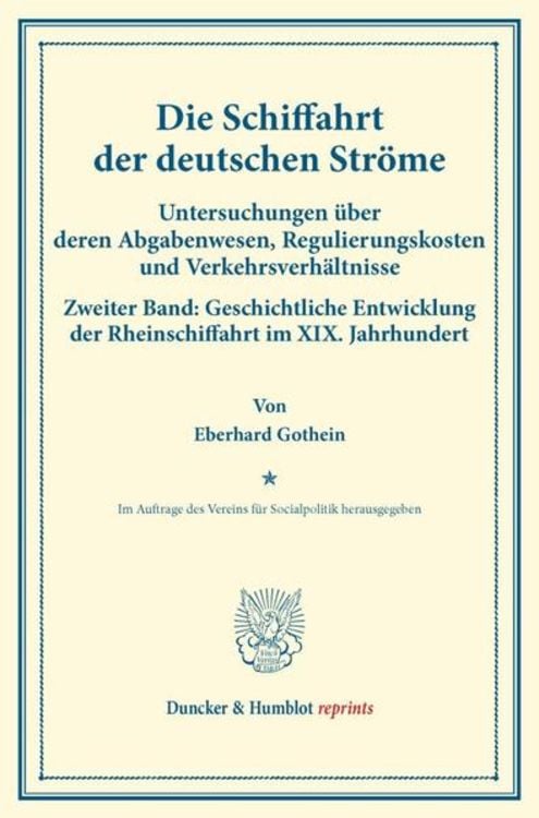 Produktbild: Die Schiffahrt der deutschen Str&ouml;me.