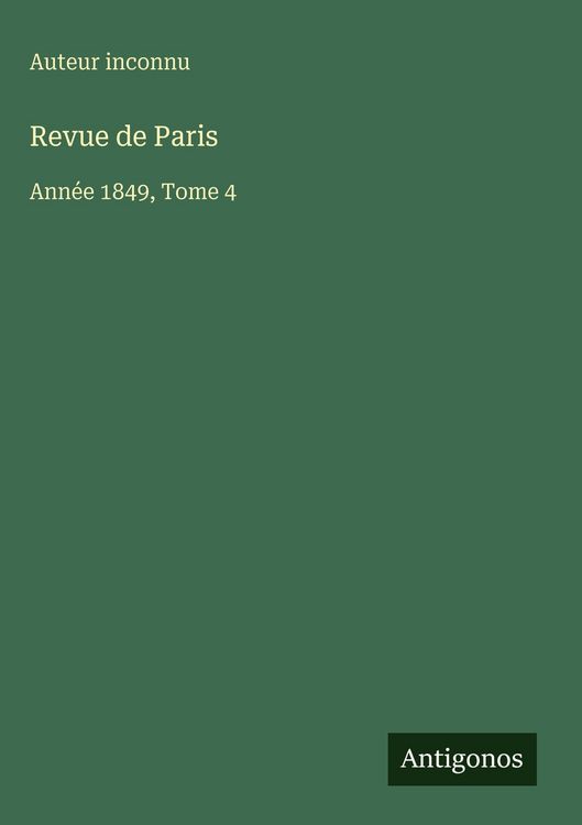 Produktbild: Revue de Paris