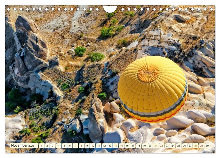 Produktbild: Mit dem Ballon &uuml;ber Kappadokien (Wandkalender 2026 DIN A4 quer), CALVENDO Monatskalender