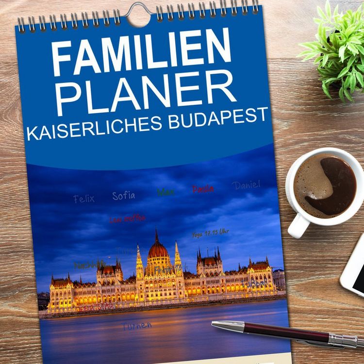 Produktbild: Familienplaner 2026 - KAISERLICHES BUDAPEST mit 5 Spalten (Wandkalender, 21 x 45 cm) CALVENDO