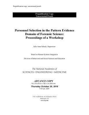 Produktbild: Personnel Selection in the Pattern Evidence Domain of Forensic Science