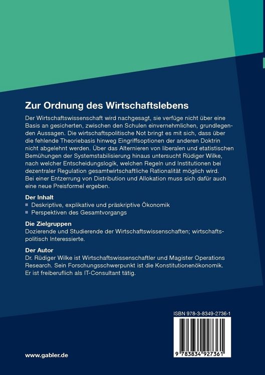 Produktbild: Zur Ordnung des Wirtschaftslebens