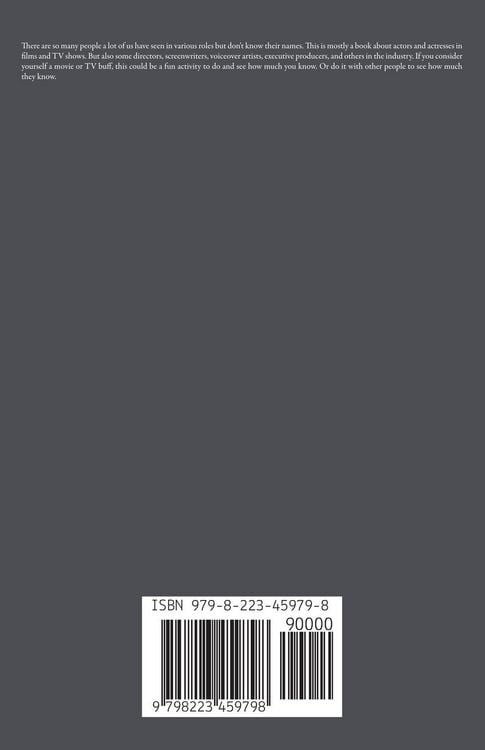 Produktbild: People in Films and Shows Trivia