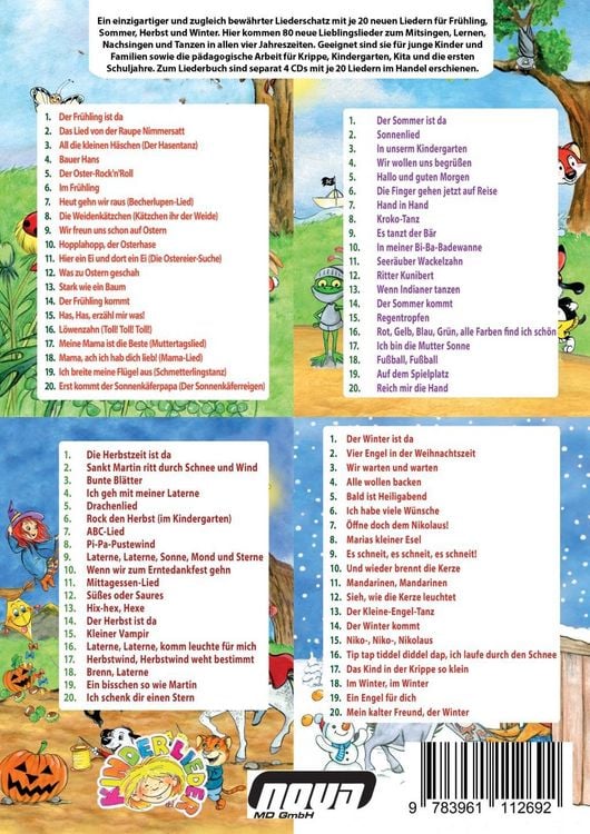 Produktbild: Die vier Jahreszeiten sind da - 80 sch&ouml;nste Kinderlieder f&uuml;rs ganze Jahr