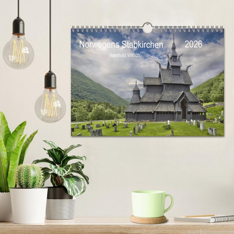 Produktbild: Norwegens Stabkirchen (Wandkalender 2026 DIN A4 quer), CALVENDO Monatskalender