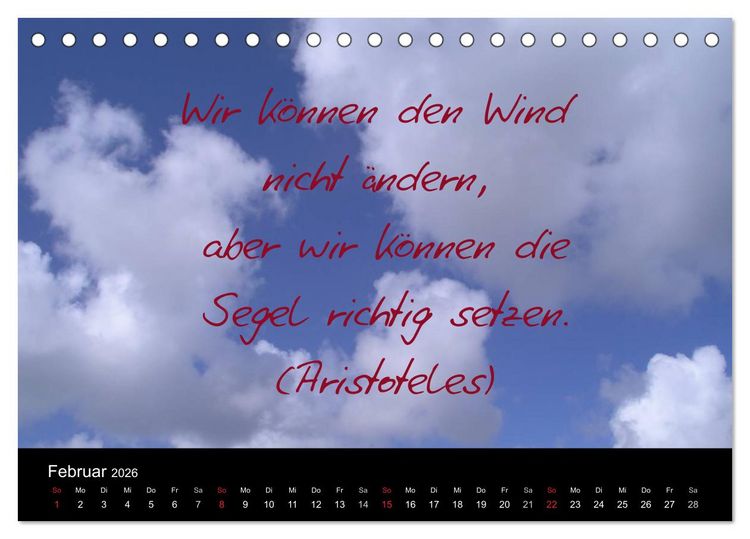Produktbild: Positiv durch&acute;s Jahr (Tischkalender 2026 DIN A5 quer), CALVENDO Monatskalender