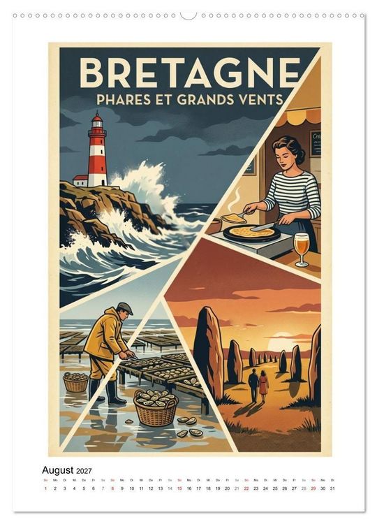 Produktbild: Sehnsucht Frankreich - Die Mid-Century Collection (Wandkalender 2027 DIN A2 hoch), CALVENDO Monatskalender