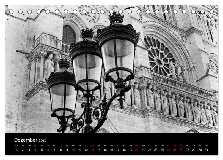 Produktbild: Streifzug durch Paris (Tischkalender 2026 DIN A5 quer), CALVENDO Monatskalender