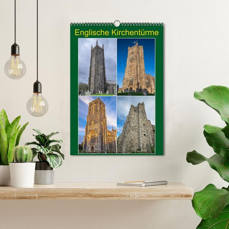Produktbild: Englische Kirchent&uuml;rme (Wandkalender 2026 DIN A3 hoch), CALVENDO Monatskalender