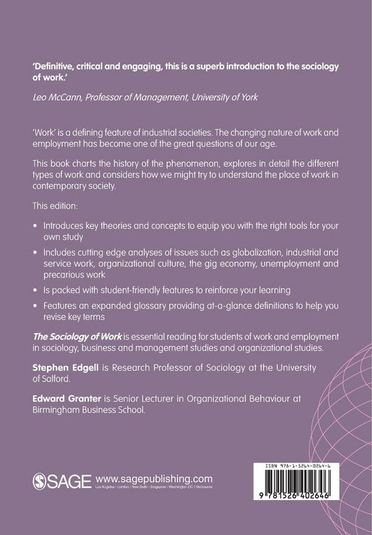 Produktbild: The Sociology of Work