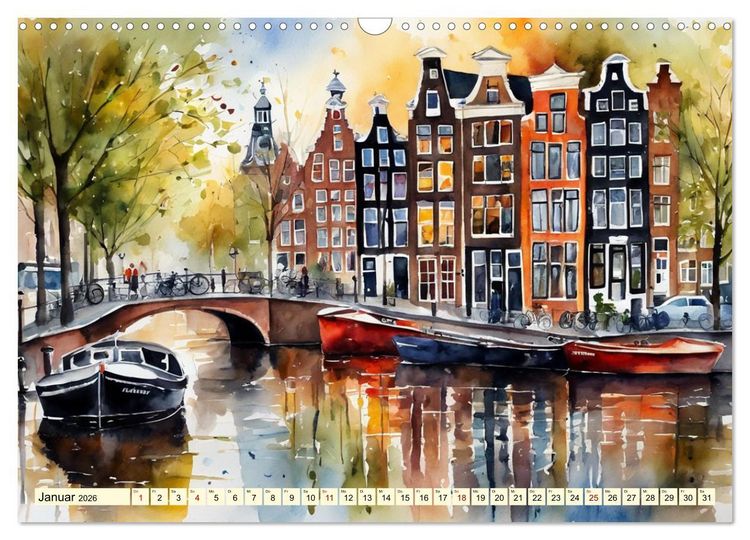 Produktbild: Zauberhafte Niederlande (Wandkalender 2026 DIN A3 quer), CALVENDO Monatskalender
