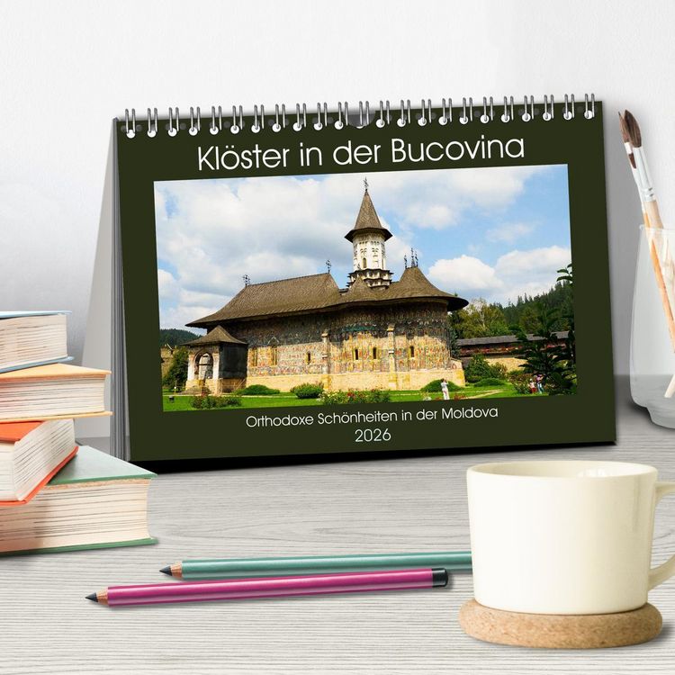 Produktbild: Kl&ouml;ster in der Bucovina (Tischkalender 2026 DIN A5 quer), CALVENDO Monatskalender