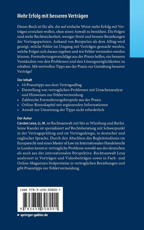 Produktbild: Mehr Erfolg mit besseren Vertr&auml;gen