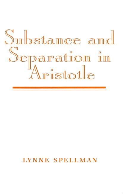 Produktbild: Substance and Separation in Aristotle
