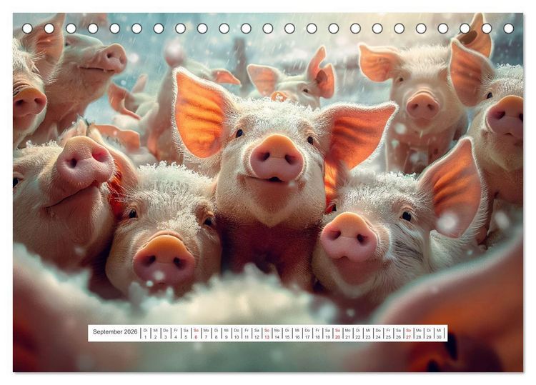 Produktbild: Tier Selfies (Tischkalender 2026 DIN A5 quer), CALVENDO Monatskalender