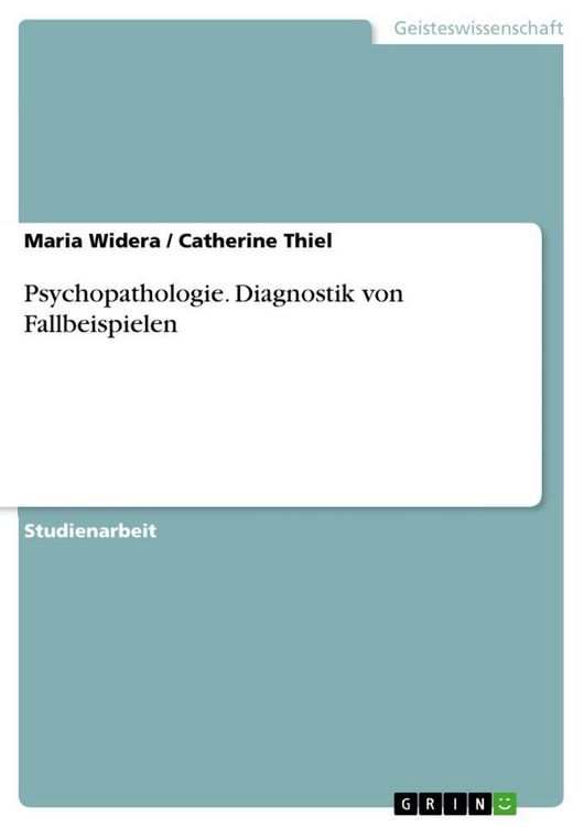 Produktbild: Psychopathologie. Diagnostik von Fallbeispielen
