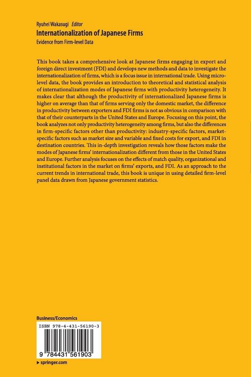 Produktbild: Internationalization of Japanese Firms