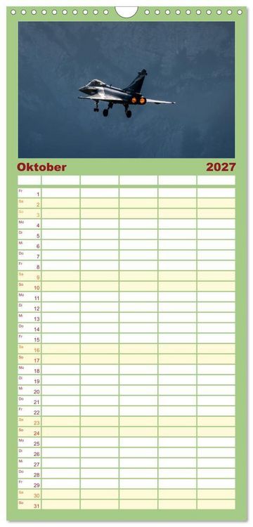 Produktbild: Familienplaner 2027 - Milit&auml;rflieger mit 5 Spalten (Wandkalender, 21 x 45 cm) CALVENDO