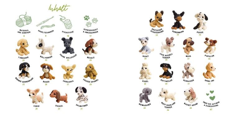 Produktbild: Mini-Amigurumis &ndash; S&uuml;&szlig;e Hunde