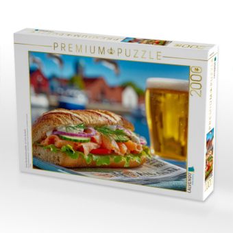 Produktbild: CALVENDO Puzzle Etwas Skandinavisches gef&auml;llig - ein Lachs-Sandwich | 2000 Teile Lege-Gr&ouml;&szlig;e 90x67cm Foto-Puzzle f&uuml;r gl&uuml;ckliche Stunden