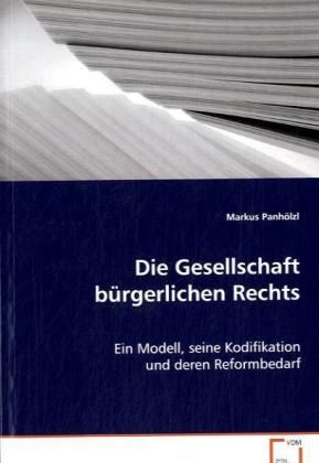 Produktbild: Markus Panh&ouml;lzl: Die Gesellschaft b&uuml;rgerlichen Rechts