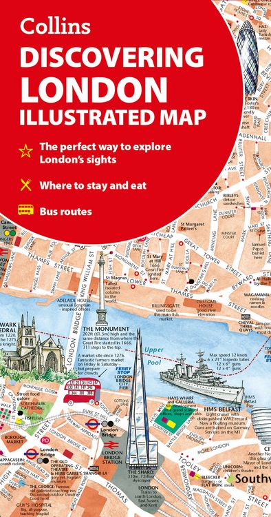 Produktbild: Discovering London Illustrated Map