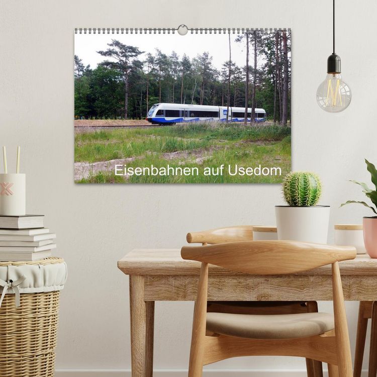 Produktbild: Eisenbahnen auf Usedom (Wandkalender 2026 DIN A3 quer), CALVENDO Monatskalender