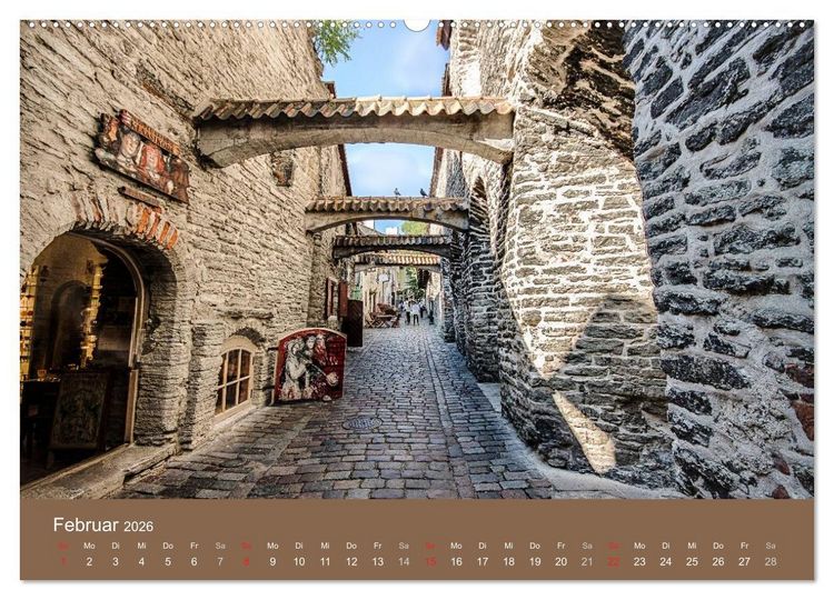 Produktbild: Tallinn - Streifzug durch die Altstadt (Wandkalender 2026 DIN A2 quer), CALVENDO Monatskalender