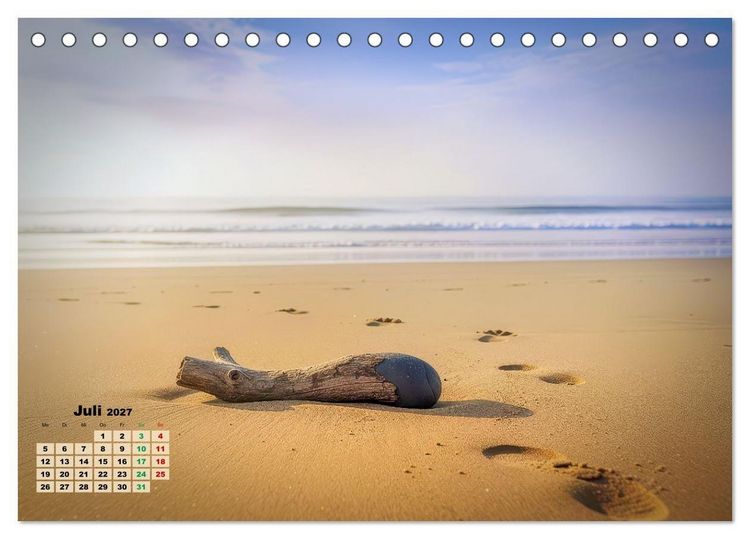 Produktbild: Minimal-Art - am Strand (Tischkalender 2027 DIN A5 quer), CALVENDO Monatskalender