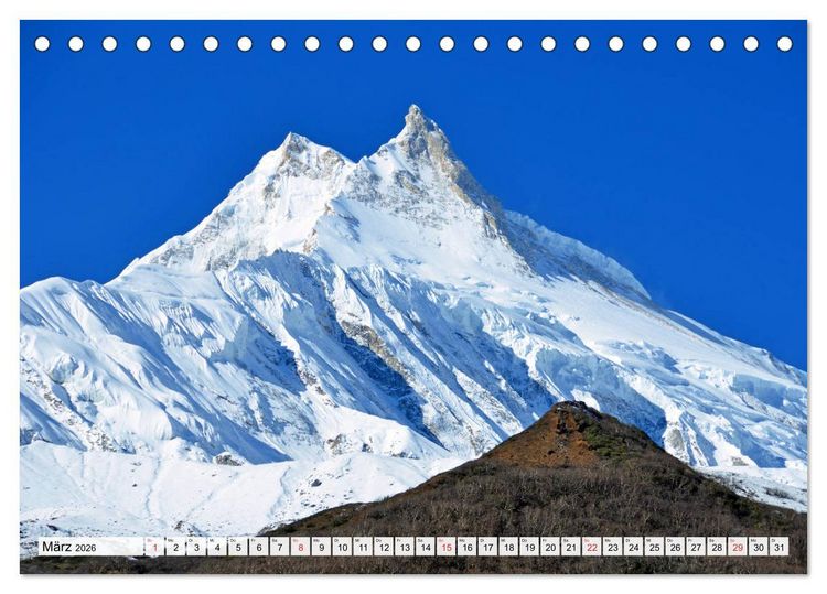 Produktbild: NEPAL, die Umrundung des Manaslu (Tischkalender 2026 DIN A5 quer), CALVENDO Monatskalender