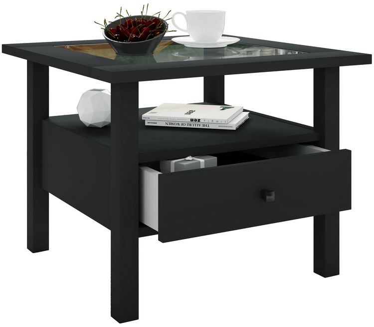Produktbild: Holz Sofatisch Couchtisch Schublade Lingis M