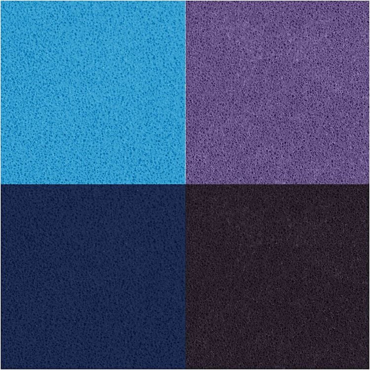 Produktbild: Creativ Company Stempelkissen, H 2 cm, Gr&ouml;&szlig;e 3,5x3,5 cm, Blau, Himmelblau, Flieder, Violett, 4 Stk