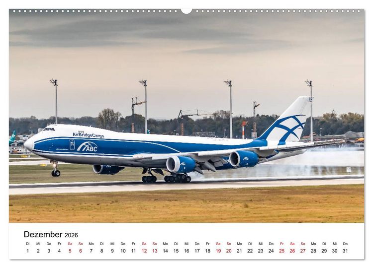 Produktbild: Planespotting am Flughafen M&uuml;nchen (hochwertiger Premium Wandkalender 2026 DIN A2 quer), Kunstdruck in Hochglanz