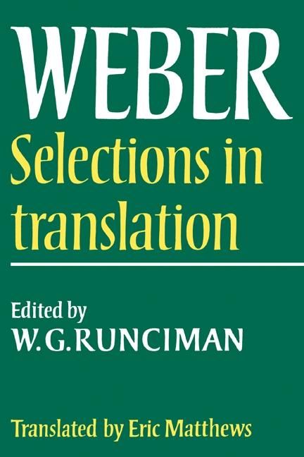Produktbild: Max Weber: Selections in Translation