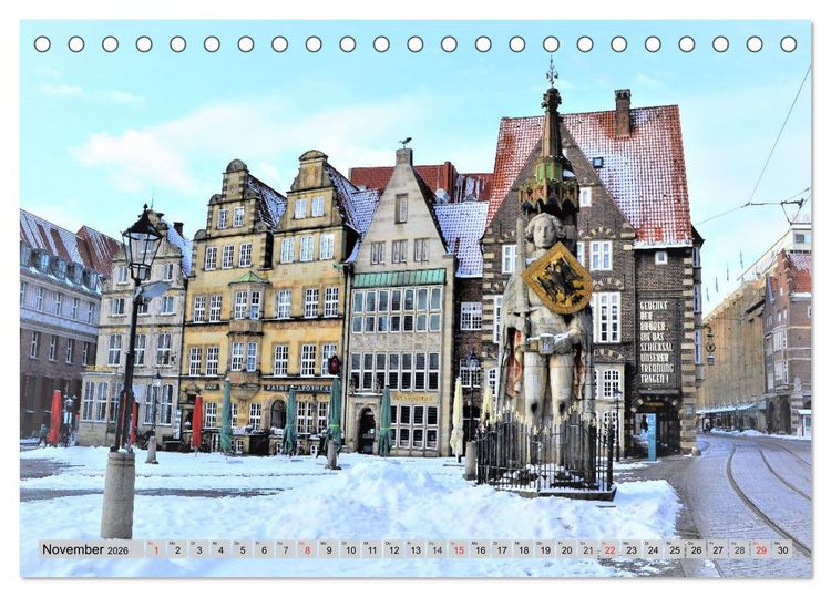 Produktbild: Hansestadt Bremen - Ein Stadtstaat an der Weser (Tischkalender 2026 DIN A5 quer), CALVENDO Monatskalender