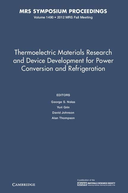Produktbild: Thermoelectric Materials Research and Device Development for Power Conversion and Refrigeration