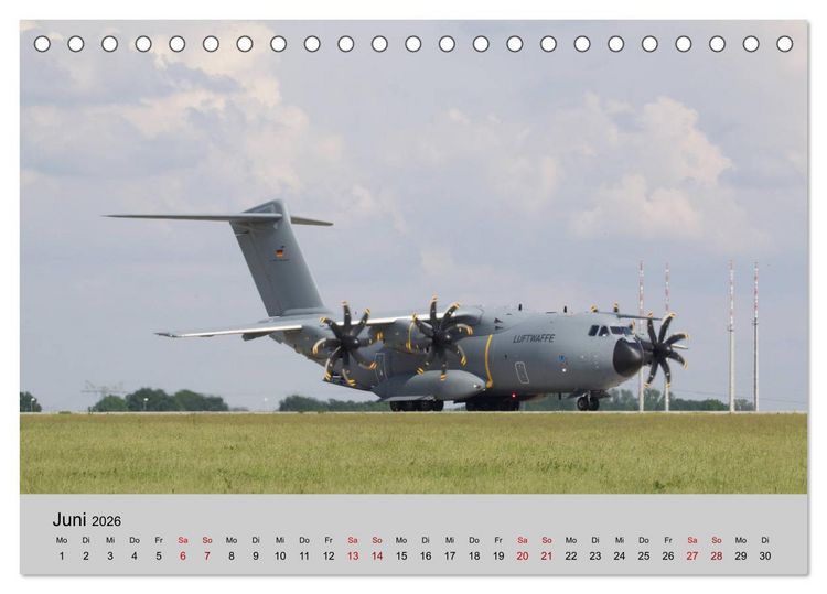Produktbild: Transportflugzeug Airbus A400M Atlas (Tischkalender 2026 DIN A5 quer), CALVENDO Monatskalender