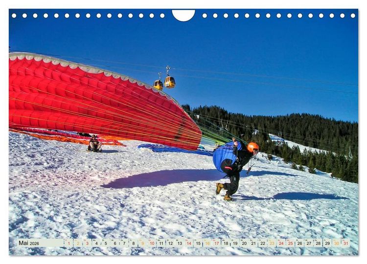 Produktbild: Freiheit und Abenteuer - Paragliding (Wandkalender 2026 DIN A4 quer), CALVENDO Monatskalender