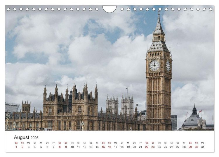Produktbild: London - Die faszinierende Hauptstadt Englands. (Wandkalender 2026 DIN A4 quer), CALVENDO Monatskalender