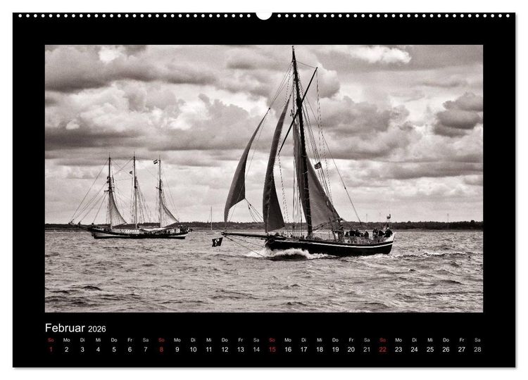 Produktbild: Segelschiffe auf der Ostsee (hochwertiger Premium Wandkalender 2026 DIN A2 quer), Kunstdruck in Hochglanz