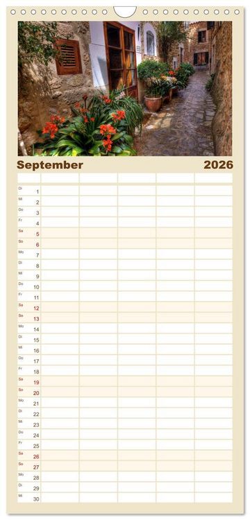Produktbild: Familienplaner 2026 - Mallorca - Mallorquinische Tr&auml;ume mit 5 Spalten (Wandkalender, 21 x 45 cm) CALVENDO