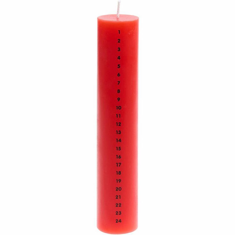 Produktbild: Adventskalender Kerze 1-24, Rot