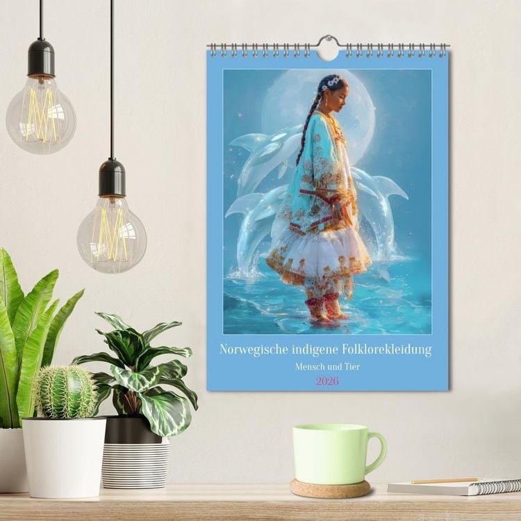 Produktbild: Norwegische indigene Folklorekleidung - Mensch und Tier (Wandkalender 2026 DIN A4 hoch), CALVENDO Monatskalender